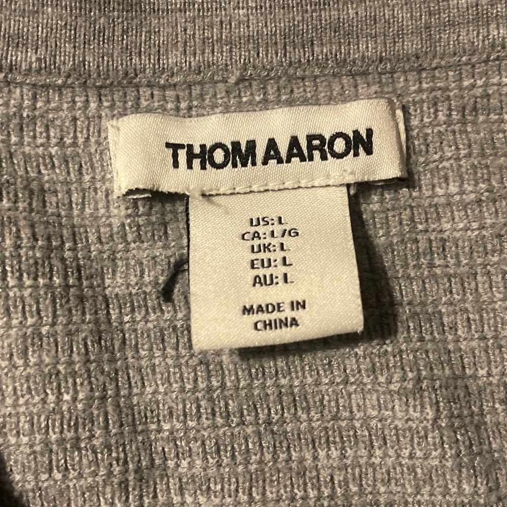 Thom Aaron Men's Grey Kinit Shirt Large - Picture 3 of 6